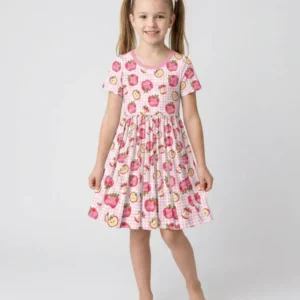 Custom School Grade Apple Days Bamboo Twirl Dress