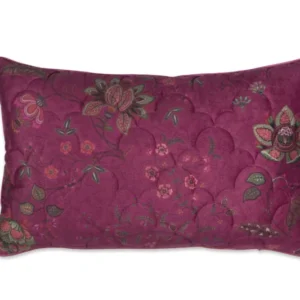 Pip Studio Mumbai Morning Velvet Kissen - Dunkelrosa