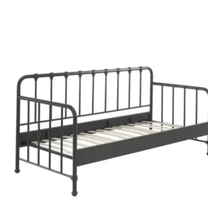 VIPACK - Lit Capitaine BRONXX 90x200cm Noir