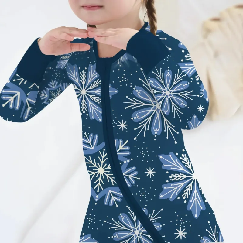 Winter Snowflakes Convertible Zippy , Winter Snowflakes Convertible Zippy - 0-3M