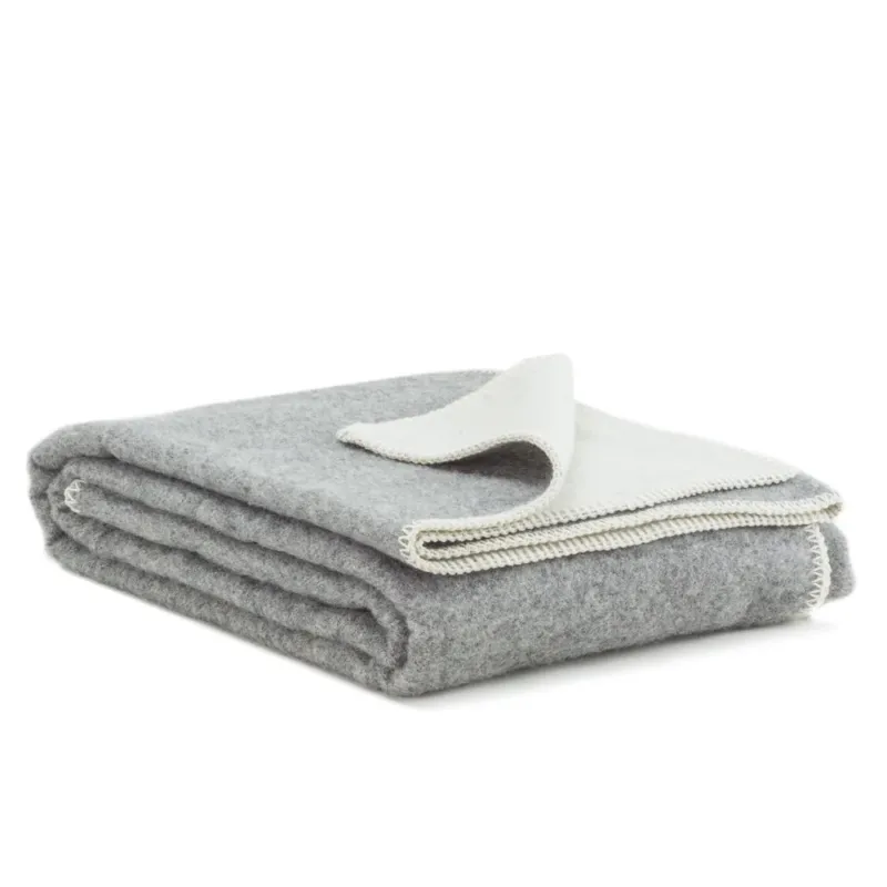Wool Bed Runner Wild Dove styled across a bed